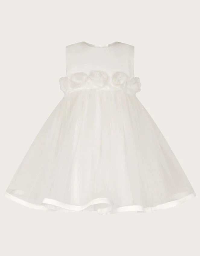 MONSOON Baby Rosanna 3D Christening Dress Ivory 1 MONSOON Baby Rosanna 3D Christening Dress Ivory