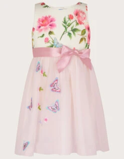 MONSOON Baby Artisan Rose Scuba Dress Ivory