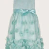MONSOON Baby Ivy 3D Roses High Low Dress Green