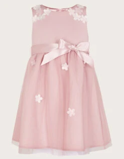 MONSOON Baby Layla 3D Scuba Dress Pink