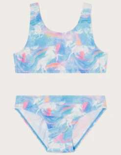MONSOON Marble Unicorn Bikini Set With Recycled Polyester Multi