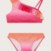 MONSOON Ombre Frill Bikini Set With Recycled Polyester Pink