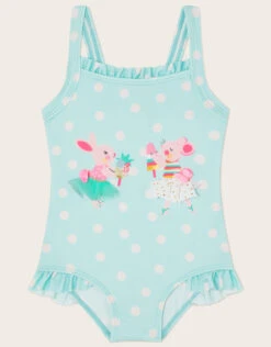 MONSOON Baby Animal Holiday Swimsuit Blue