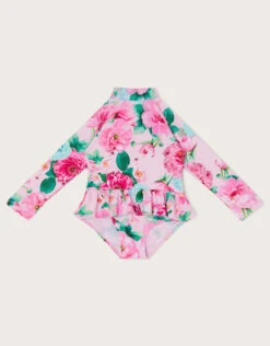 MONSOON Baby Floral Skirted Swimsuit With UPF50+ Protection Pink