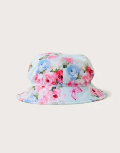 MONSOON Baby Posey Floral Hat With UPF50+ Protection Green