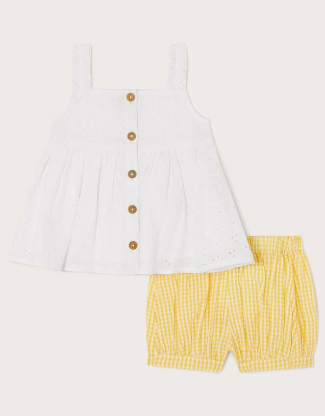 MONSOON Baby Broderie Set Yellow 1 MONSOON Baby Broderie Set Yellow