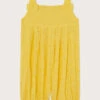 MONSOON Baby Butterfly Broderie Romper Yellow