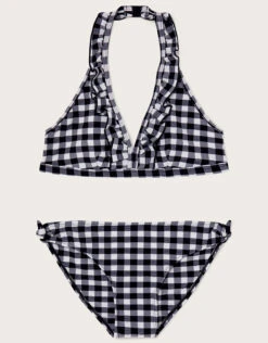 MONSOON Gingham Bikini Set Black