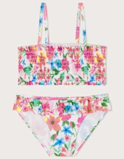 MONSOON Botanical Shirred Bikini Set Ivory