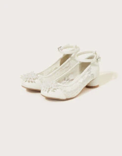 MONSOON Princess Crystal Heels Ivory