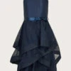 MONSOON Sienna Ruffle Prom Dress Blue