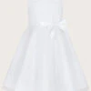 MONSOON Freya Scuba Lace Communion Dress White