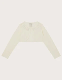 MONSOON Pearl Trim Cardigan Ivory