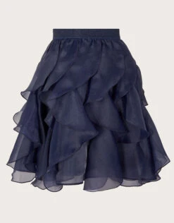 MONSOON Cancan Ruffle Skirt Blue