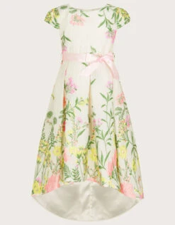 MONSOON Katharine Floral Jacquard Dress Ivory