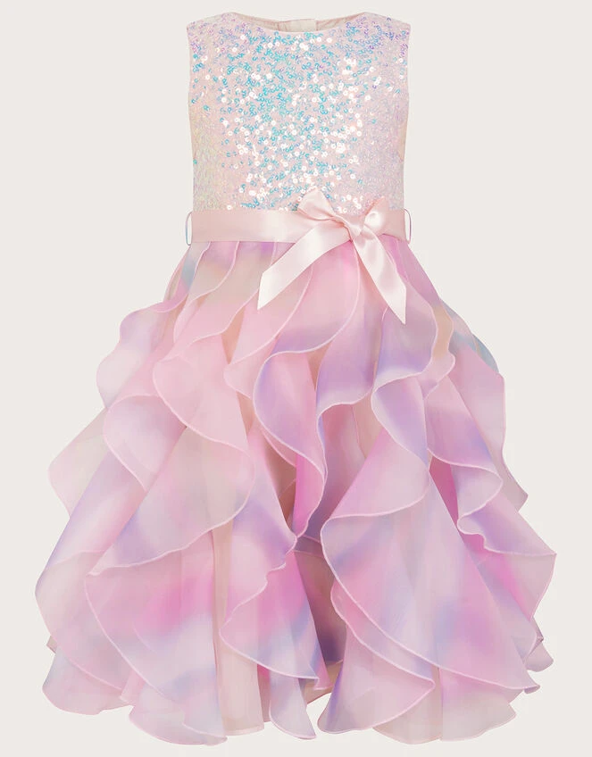 MONSOON Jojo Marble Print Cancan Dress Multi 2 MONSOON Jojo Marble Print Cancan Dress Multi - Image 2