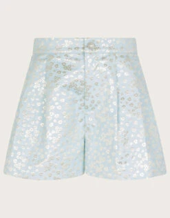 MONSOON Sienna Jacquard Shorts Blue