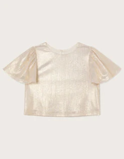 MONSOON Rya Shimmer Top Gold