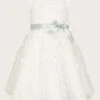 MONSOON Freya 3D Scuba Bridesmaid Dress Ivory