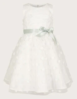 MONSOON Freya 3D Scuba Bridesmaid Dress Ivory