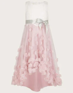 MONSOON Ianthe 3D Flower Dress Pink