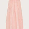 MONSOON Angelina Eyelash Lace Swing Dress Pink