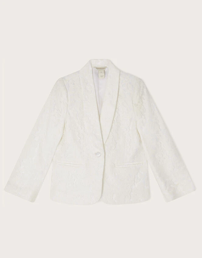 Brea Lace Bridesmaid Blazer Ivory 1 Brea Lace Bridesmaid Blazer Ivory