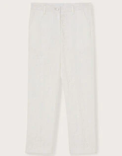Brea Lace Bridesmaid Trousers Ivory