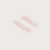 Diamante Flower Hair Clips Set Of Two