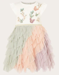 MONSOON Baby Butterfly Ruffle Disco Dress Multi