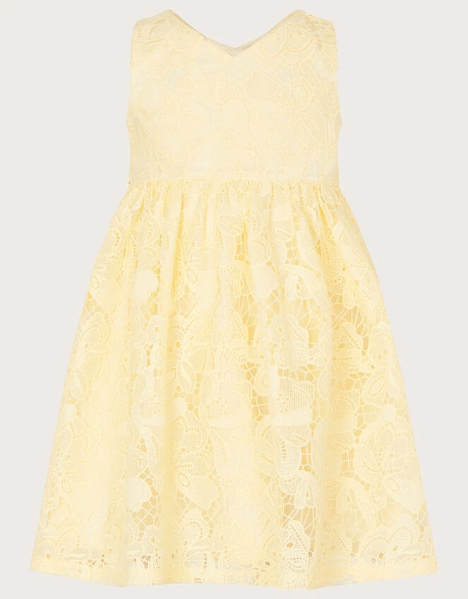 MONSOON Baby Lace Dress Yellow 1 MONSOON Baby Lace Dress Yellow