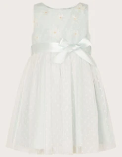 Baby Polka Dot Daisy Dress Blue