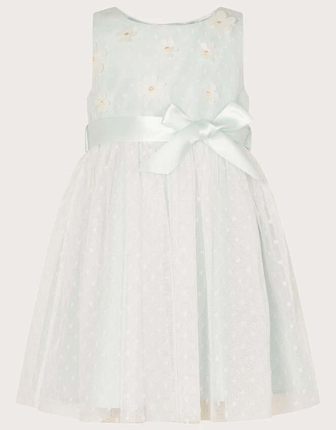 Baby Polka Dot Daisy Dress Blue 1 Baby Polka Dot Daisy Dress Blue