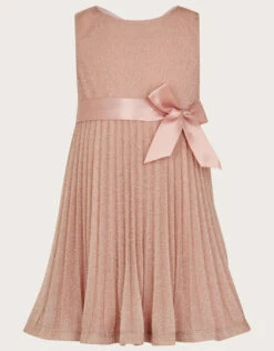 MONSOON Baby Gilded Roses Pleated Dress Pink