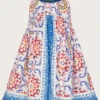 MONSOON Heritage Tile Crochet Detail Dress Ivory