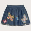MONSOON Chambray Butterfly Skirt Blue