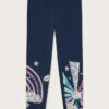 MONSOON Rainbow Sequin Leggings Blue