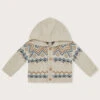 MONSOON Fair Isle Knitted Cardigan Ivory