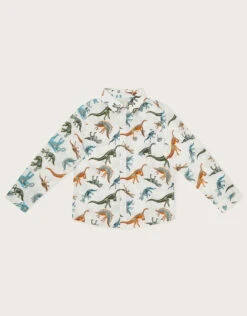MONSOON Dinosaur Pocket Shirt Ivory