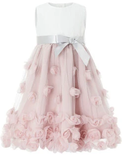 MONSOON Baby Ianthe Floral Occasion Dress Pink