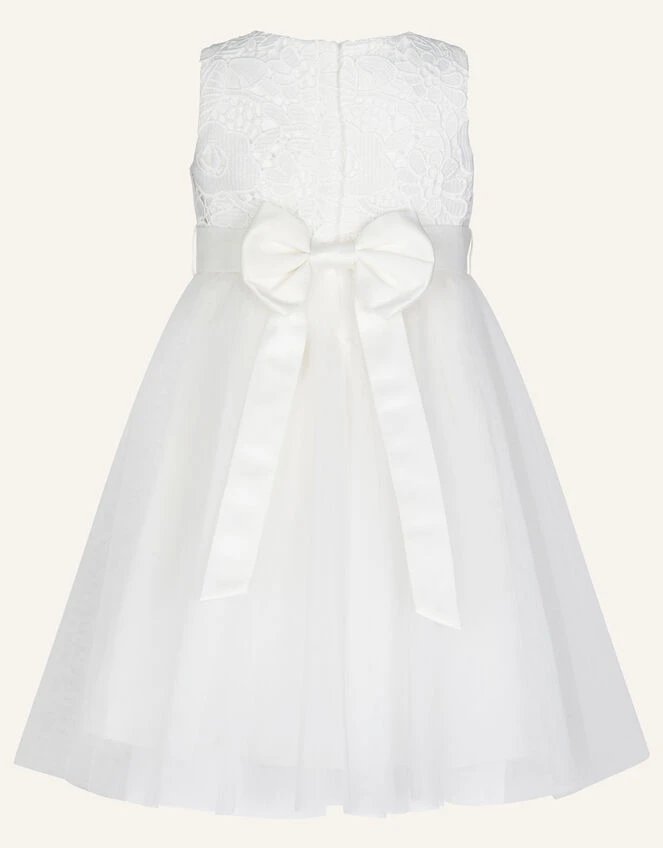 MONSOON Baby Alice Lace Bodice Tulle Dress Ivory 2 MONSOON Baby Alice Lace Bodice Tulle Dress Ivory - Image 2