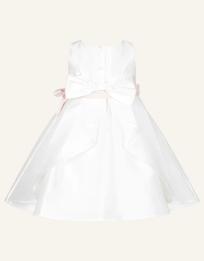 MONSOON Baby Audrey Duchess Twill Dress Ivory 2 MONSOON Baby Audrey Duchess Twill Dress Ivory - Image 2
