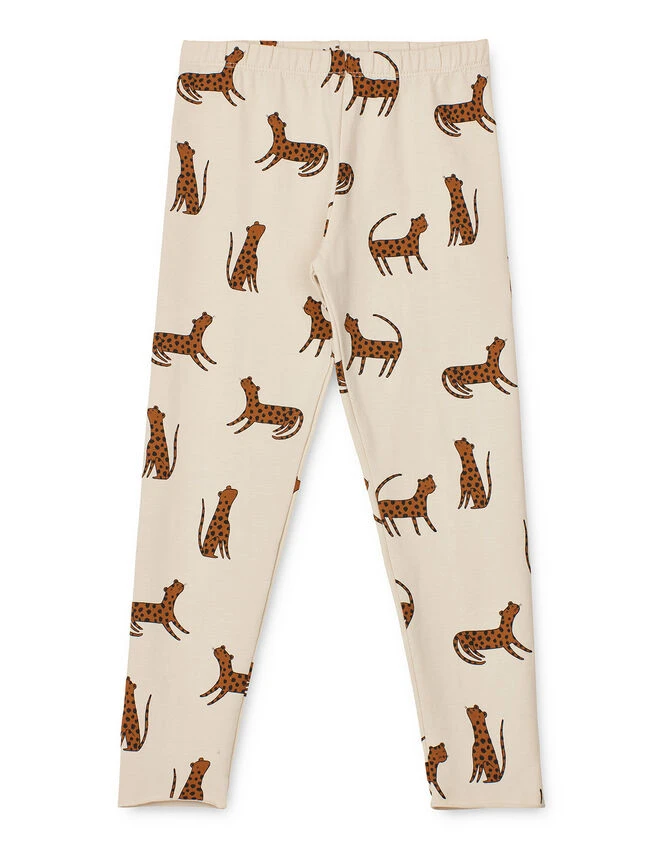 Liewood Marie Leopard Print Leggings Cream 2 Liewood Marie Leopard Print Leggings Cream - Image 2