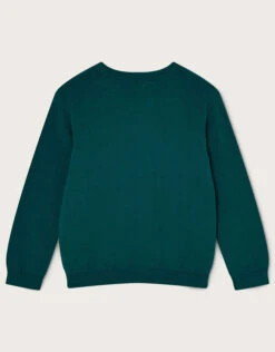 MONSOON Dinosaur Christmas Intarsia Jumper Green -MONSOON Sales Store 02 41614307 3