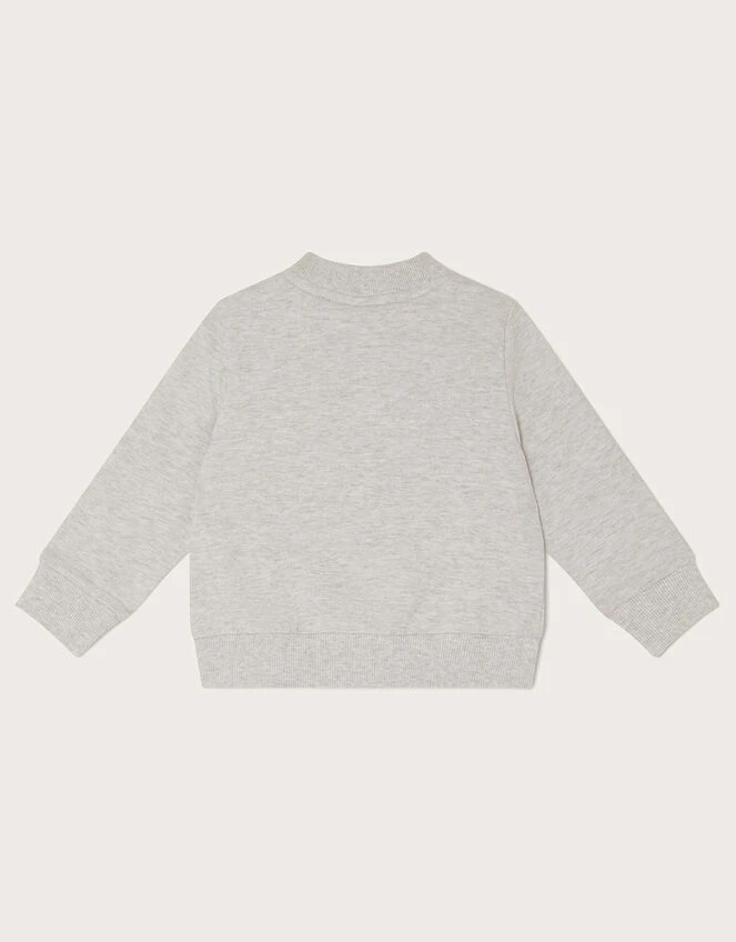 MONSOON Baby Butterfly Bomber Jacket Grey 2 MONSOON Baby Butterfly Bomber Jacket Grey - Image 2