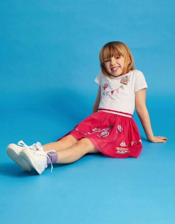 MONSOON London Embellished Disco Dress Red 2 MONSOON London Embellished Disco Dress Red - Image 2