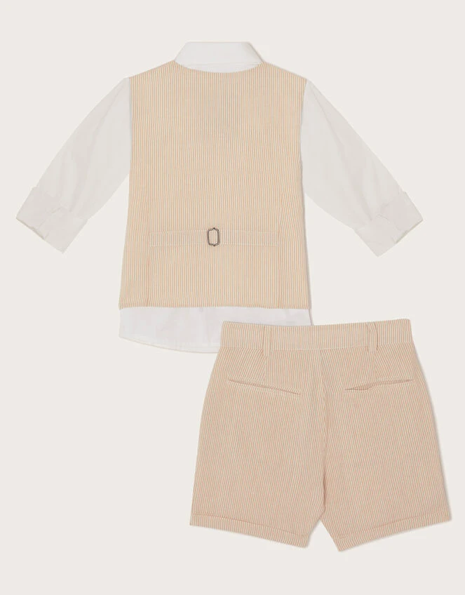 MONSOON Cooper Three-Piece Suit With Shorts Natural 2 MONSOON Cooper Three-Piece Suit With Shorts Natural - Image 2