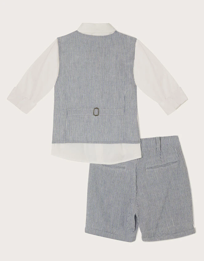 MONSOON Cooper Three-Piece Suit With Shorts Blue 2 MONSOON Cooper Three-Piece Suit With Shorts Blue - Image 2