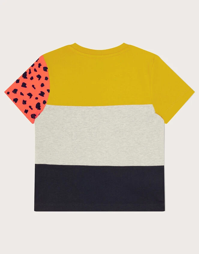 MONSOON Leopard Colour Block T-Shirt Multi 2 MONSOON Leopard Colour Block T-Shirt Multi - Image 2