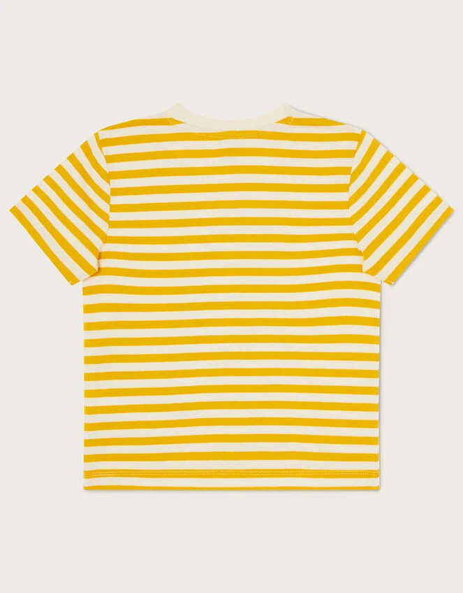MONSOON Puffin Stripe T-Shirt WWF-UK Collaboration Yellow 2 MONSOON Puffin Stripe T-Shirt WWF-UK Collaboration Yellow - Image 2